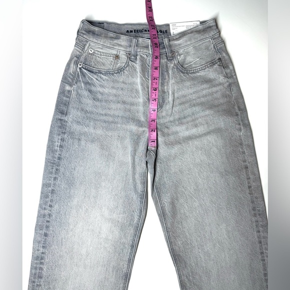 American Eagle Women’s Super High Rise Baggy Straight Jeans Size- 2 Regular - Picture 5 of 11